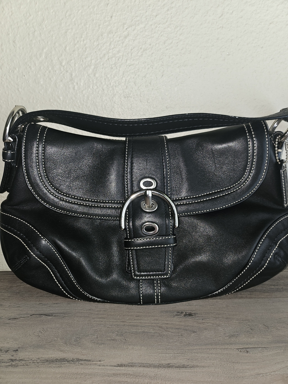 Coach Black Leather Interior Patch Bag - Picture 9 of 10